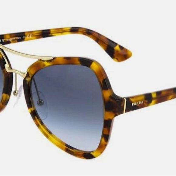 NWOT Prada Spotted Havana Tortoise Butterfly Blue Gradient Sunglasses main image 11